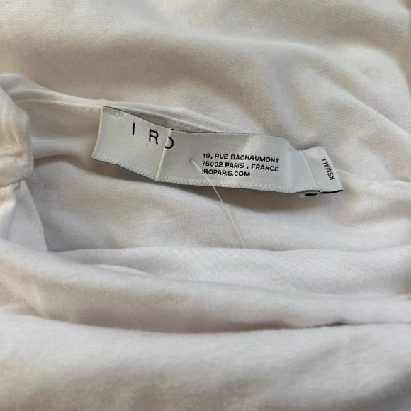 IRO Ermett Draped Jersey Dress In White, XS - Picture 10 of 10